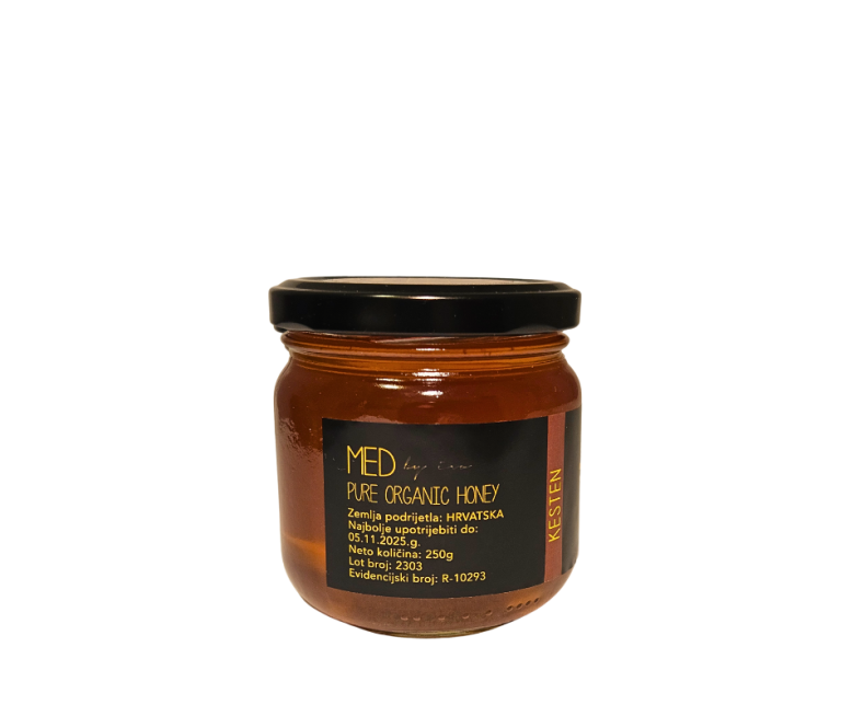 Naturalny miód kasztanowy BIO z Chorwacji BEE YOURSELF 250g