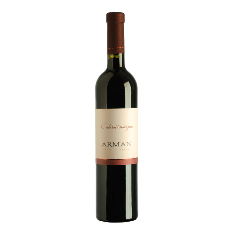 Butelka czerwonego wina Arman Marijan Cabernet Sauvignon Istria 0,75L z Chorwacji.