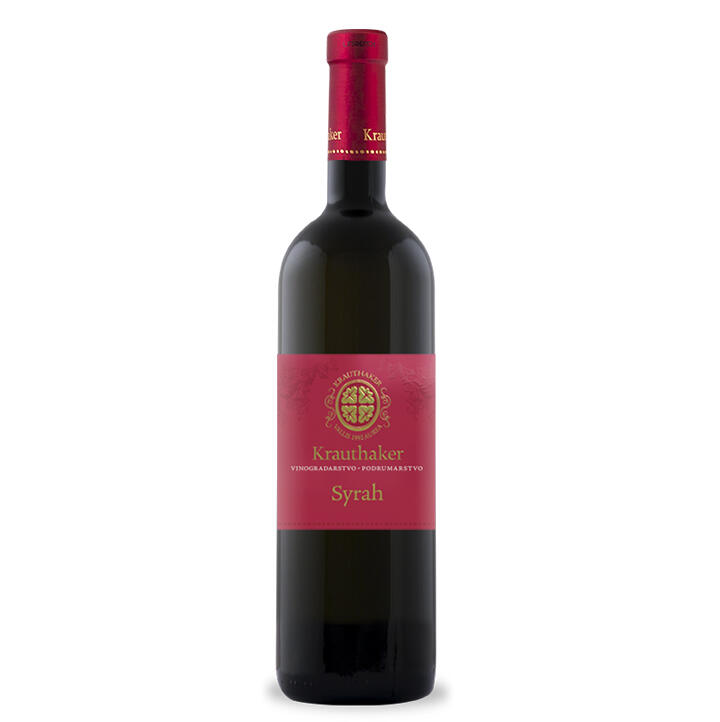 Butelka czerwonego wina Syrah Krauthaker 0,75 l z Chorwacji