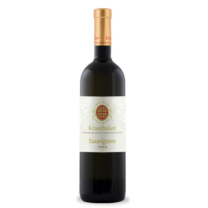 Butelka wina Krauthaker Sauvignon Vidim 0,75 l – wytrawne białe wino z Chorwacji