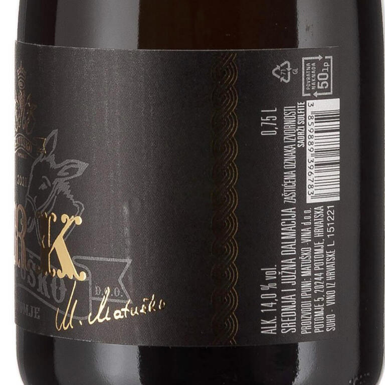Etykieta wina Grk 2024 Vinarija Matuško