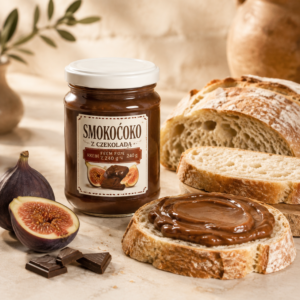 Krem figowy z czekoladą(Smokoćoko) 240g (4)