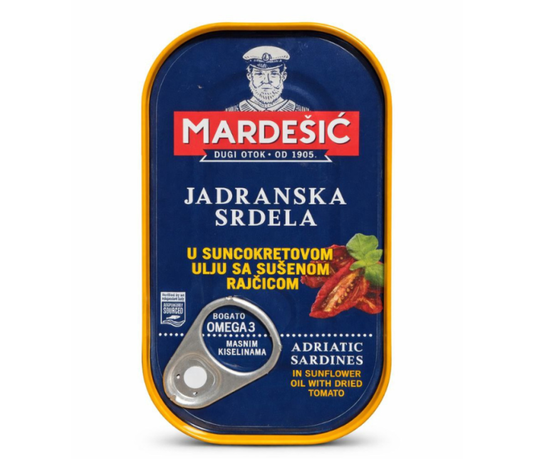 adriatyckie sardynki w oleju słonecznikowym z suszonymi pomidorami