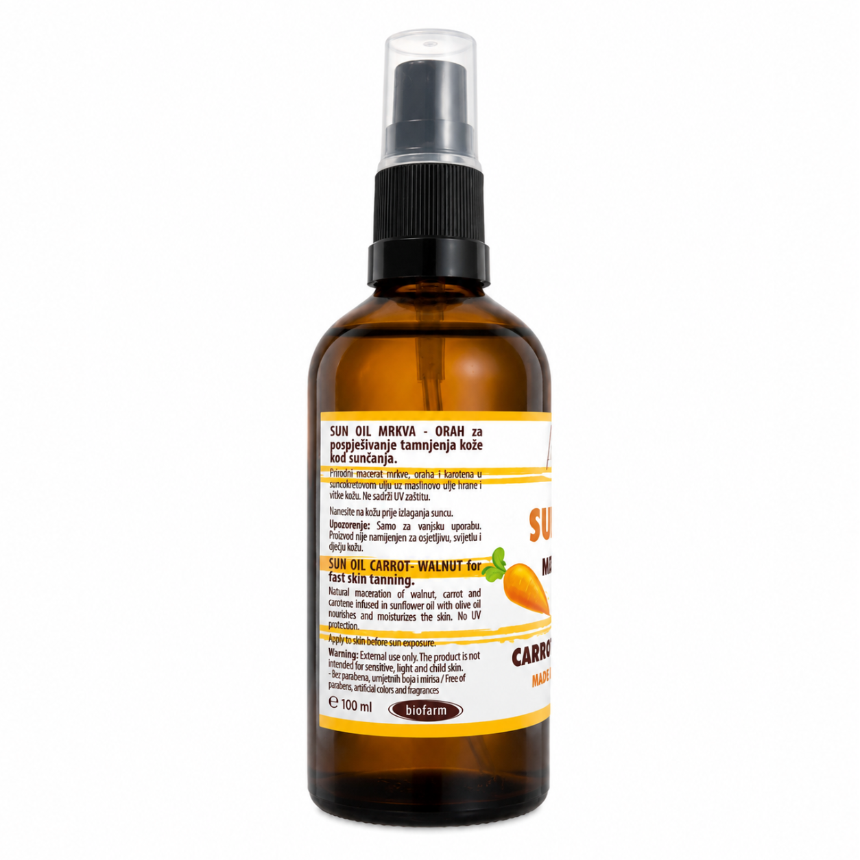 Olejek do opalania SUN Marchewka/Orzech, 100 ml (2)