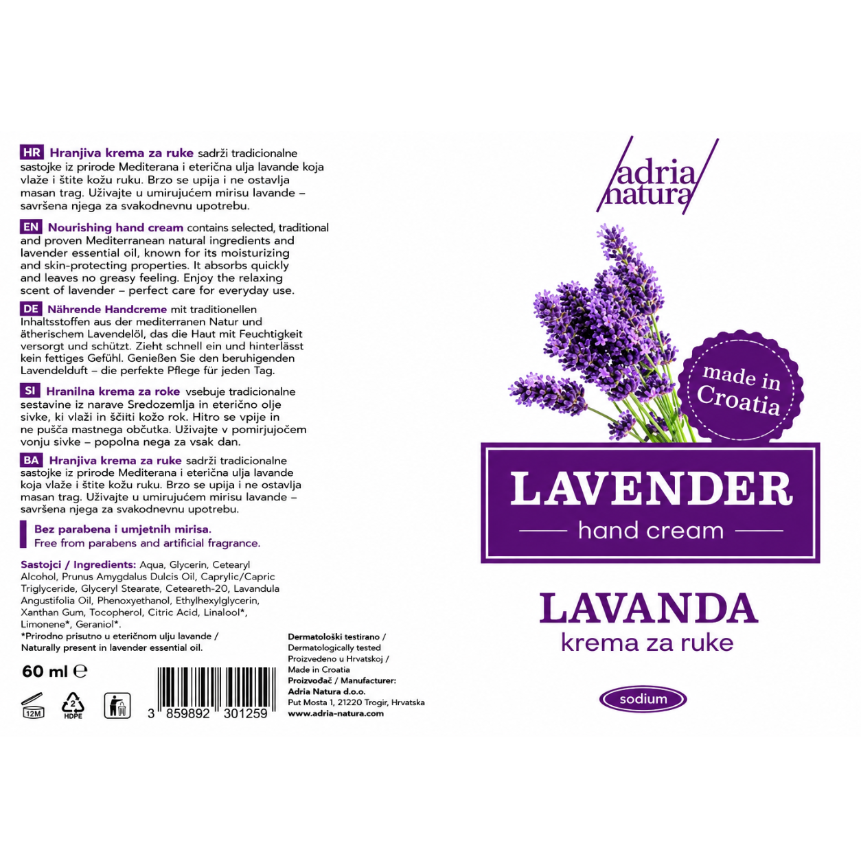 Krem do rąk – Lawenda, 60 ml (2)