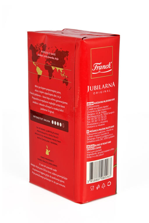 Jubilarna Original kawa mielona 250 g marki FRANCK – klasyczna chorwacka kawa o intensywnym aromacie.